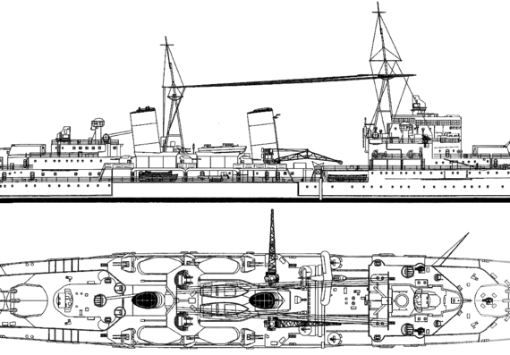 Cruiser HMS Edinburgh 1939 [Heavy Cruiser] - drawings, dimensions, pictures